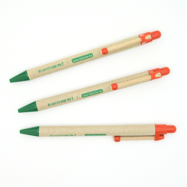 Storia gerecycled papier kogelpen met ronde clip